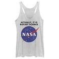 thumbnail image 1 of Women's NASA Rocket Science Logo  Racerback Tank Top White Heather Large, 1 of 3