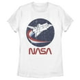 thumbnail image 1 of Women's NASA Shuttle Three Color Swoosh Circle  Graphic Tee White 2X Large, 1 of 4