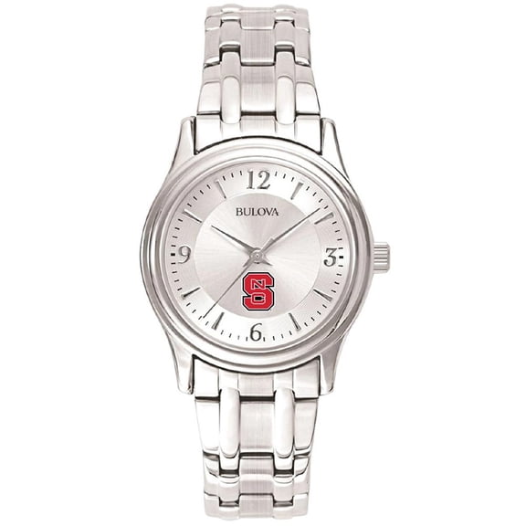 Women's NC State Wolfpack Silver-Tone Dial Stainless Steel Quartz Watch