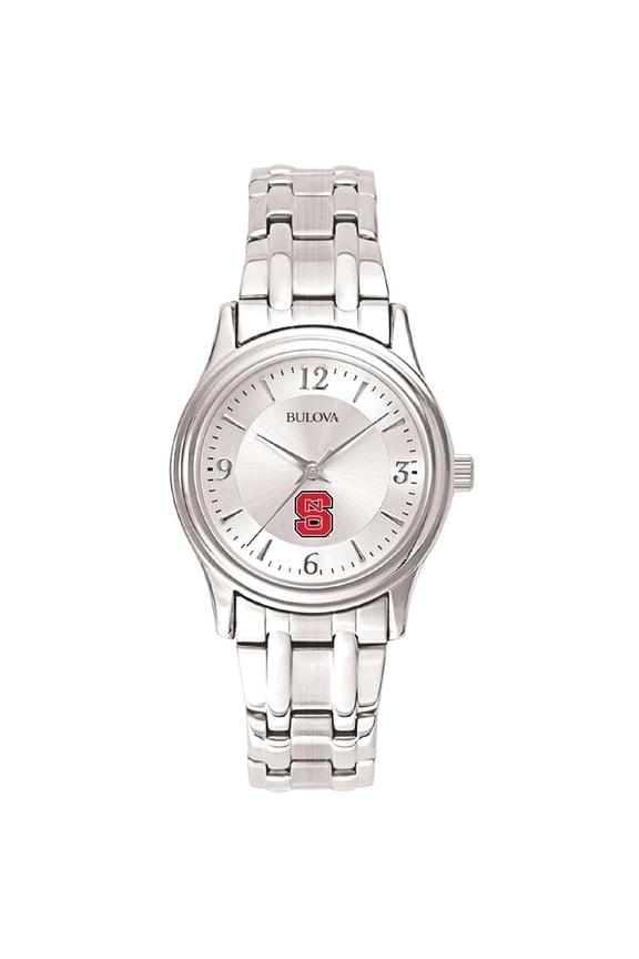 Women's NC State Wolfpack Silver-Tone Dial Stainless Steel Quartz Watch