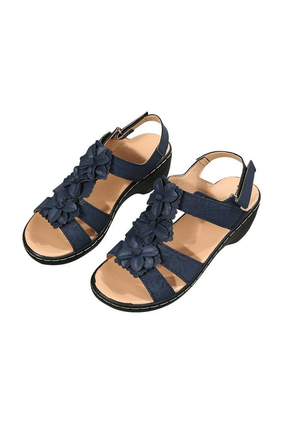 Women's NEW Wedge Sandals Platform Floral Laceup Slingback Espadrille Wedge Sandals Hi-Lo High Heel Platform Sandals