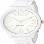 Nine West Women's Metal Bracelet Watch with Rubberized Coating
