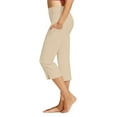thumbnail image 1 of Women's Naked Feeling Workout Pants Tight fit High Waisted Solid Color Capri Yoga Leggings with Pockets Tummy Control Pants, 1 of 3