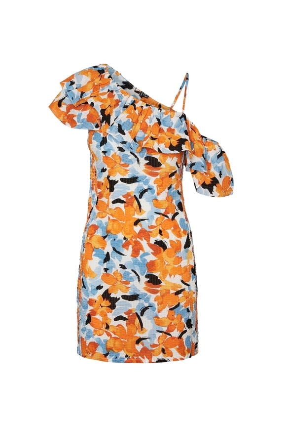 Women's Nala One Shoulder Short Dress White nala S