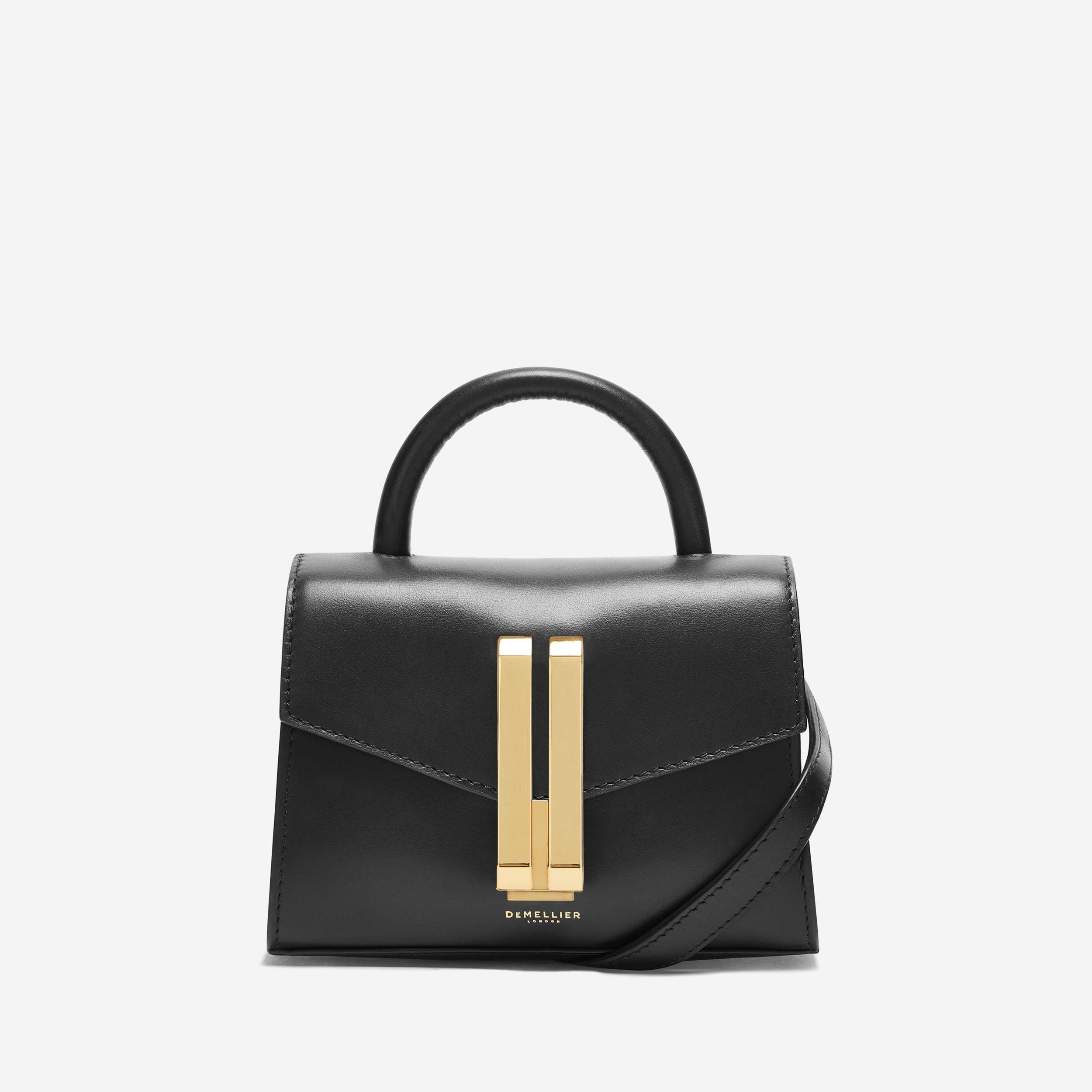 【DEMELLIER】ロンドン発 ナノモントリオール Women's Nano Montreal Fashion Retro Leather Handbag Black