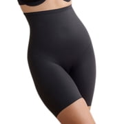 Womens Naomi & Nicole 7089 Luxe Shaping Hi-Waist Thigh Slimmer w/ Back Magic Black L