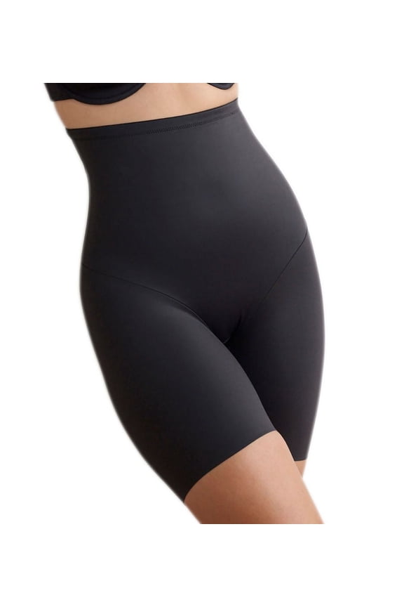 Women's Naomi & Nicole 7089 Luxe Shaping Hi-Waist Thigh Slimmer w/ Back Magic (Black S)