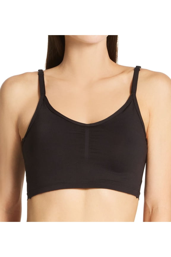 Women's Naomi & Nicole 7509 No Side Show Cropped Cami Bra (Black S)