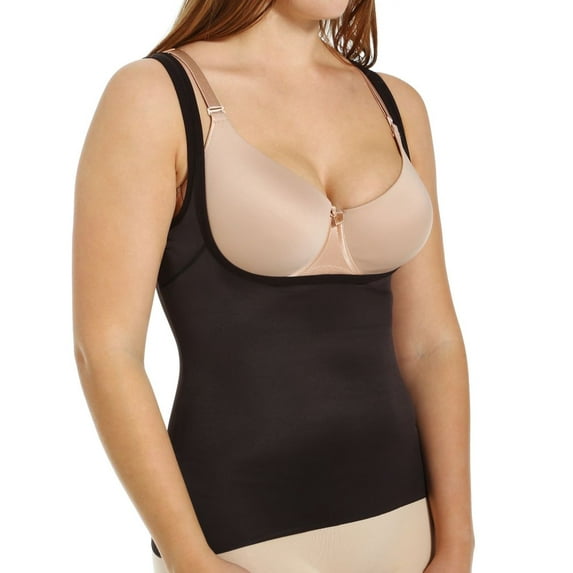 Women's Naomi & Nicole 7770 Unbelievable Comfort Plus Size Step-In Torsette (Black 1X)