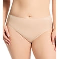 thumbnail image 1 of Women's Naomi & Nicole A214 Wonderful Edge Hi Cut Brief Panty (Warm Beige 2X), 1 of 3