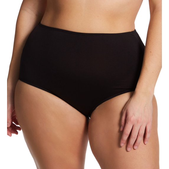 Women's Naomi & Nicole A815 Plus Size No Show, No Lines Brief Panty (Black 4X)
