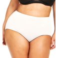 thumbnail image 1 of Women's Naomi & Nicole A815 Plus Size No Show, No Lines Brief Panty (White 2X), 1 of 1
