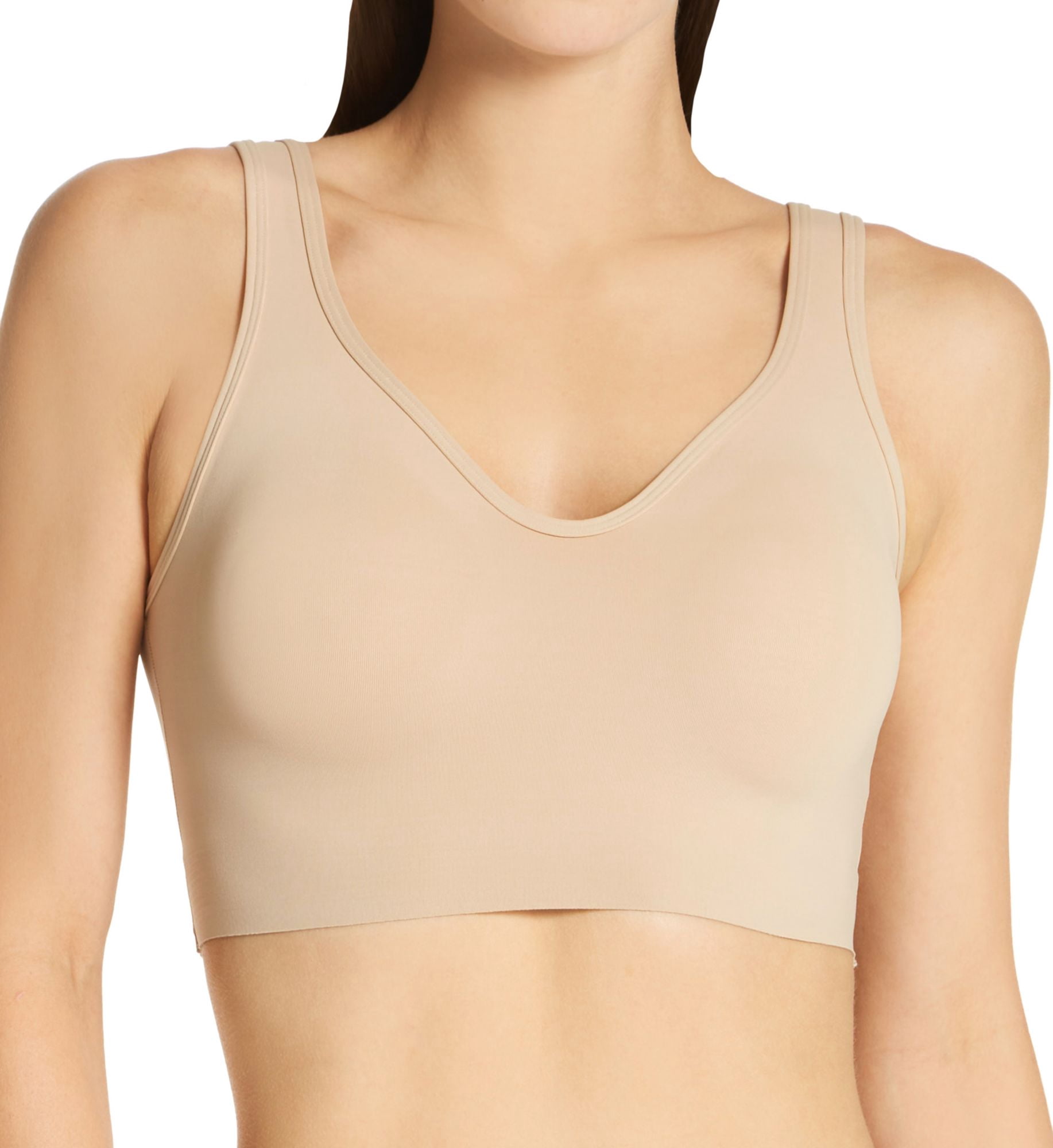 Women's Naomi & Nicole 7511 Wireless Longline Lounge Bra (Warm Beige M)