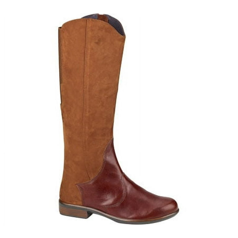 Women s Naot Shamal Western Inspired Boot Hawaiian Brown Nubuck Luggage Brown Leather 36 M Walmart