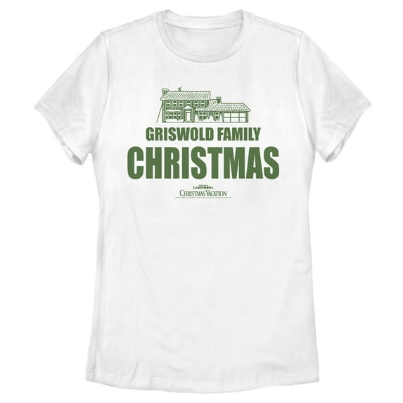 Women's National Lampoon's Christmas Vacation Griswold Family Decorations Graphic Tee White Small