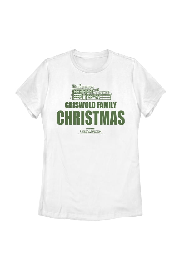 Women's National Lampoon's Christmas Vacation Griswold Family Decorations Graphic Tee White 2X Large