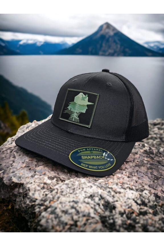 Women's National Park Service Hat - Grey on Black Mesh
