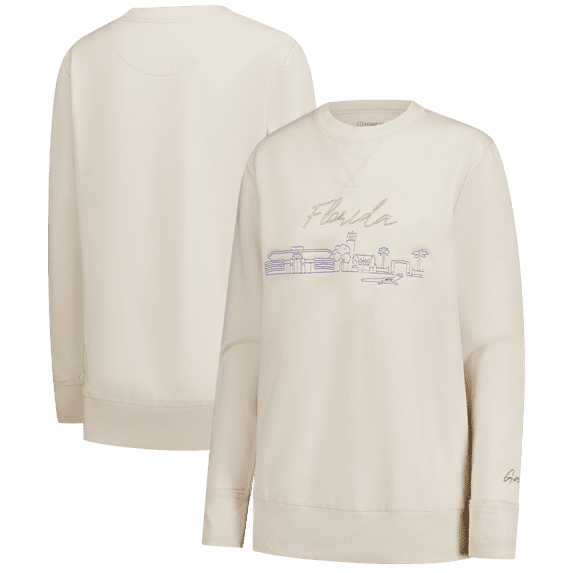 Women's Natural Florida Gators Campus Vintage Wash Fleece Sweatshirt