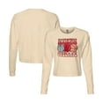 thumbnail image 1 of Women's Natural Houston Cougars Comfort Colors Basketball Cropped Long Sleeve T-Shirt, 1 of 3