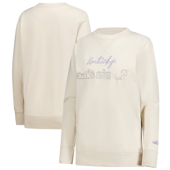 Women's Natural Kentucky Wildcats Campus Vintage Wash Fleece Sweatshirt