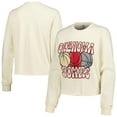 thumbnail image 1 of Women's Natural Oklahoma Sooners Comfort Colors Basketball Cropped Long Sleeve T-Shirt, 1 of 3