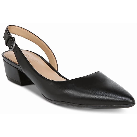 Naturalizer Women's Banks Slingback Pumps Black Leather 11M
