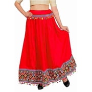 Women s Navratri Garba Ghagra Skirt   Traditional Embroidered Mirror Work | Viscose-Cotton Ethnic Wear for Garba Nights US, Alpha, Medium, Regular, Regular, Pink