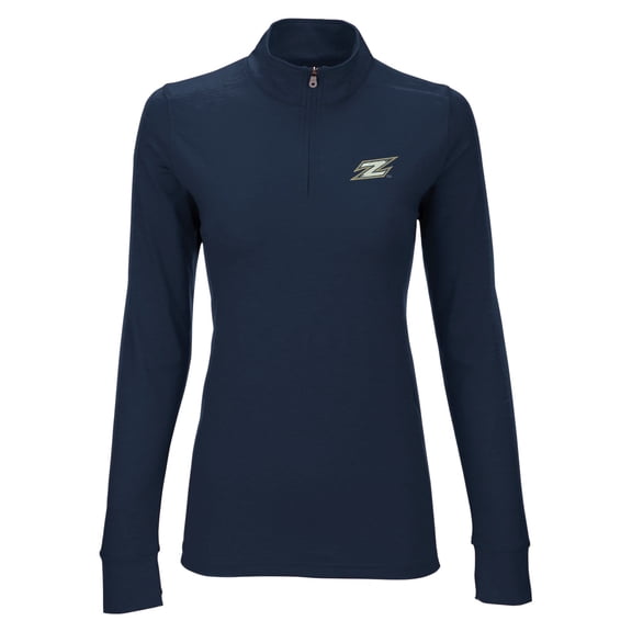 Women's Navy Akron Zips Vansport Zen Quarter-Zip Pullover Jacket