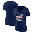 thumbnail image 1 of Women's Navy Arizona Diamondbacks Americana Team V-Neck T-Shirt, 1 of 3