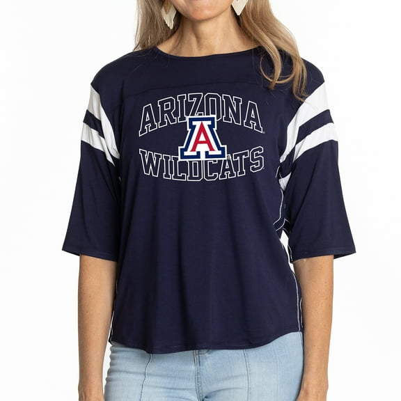 Women's Navy Arizona Wildcats Abigail Jersey T-Shirt
