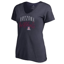 Women's Navy Arizona Wildcats Graceful V-Neck T-Shirt