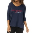 thumbnail image 1 of Women's Navy Arizona Wildcats Tamara Scoop Neck 3/4-Sleeve Top, 1 of 2