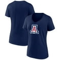 thumbnail image 1 of Women's Navy Arizona Wildcats Team Logo V-Neck T-Shirt, 1 of 3