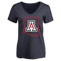 Women's Navy Arizona Wildcats Tradition State V-Neck T-Shirt