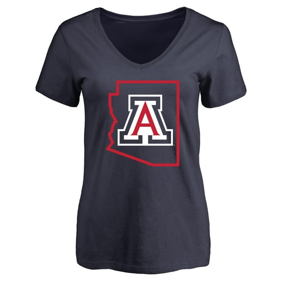 Women's Navy Arizona Wildcats Tradition State V-Neck T-Shirt