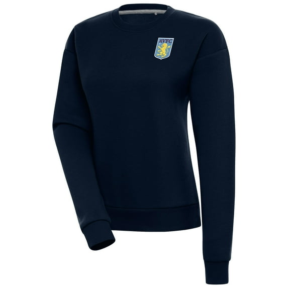 Women's Navy Aston Villa Takeover Crewneck Pullover Sweatshirt