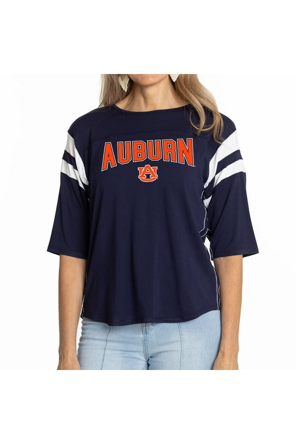 Women's Navy Auburn Tigers Abigail Jersey T-Shirt
