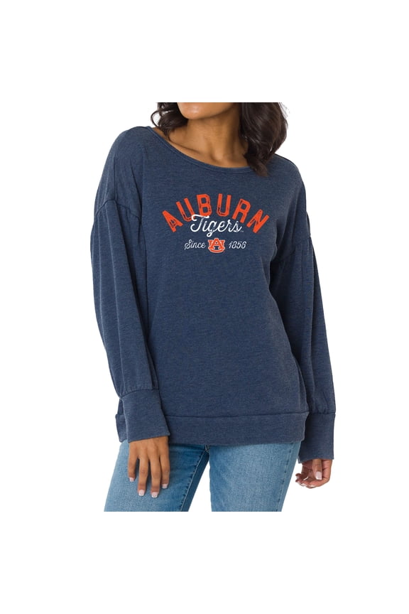 Women's Navy Auburn Tigers Brooklyn Pullover Sweatshirt