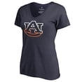 thumbnail image 1 of Women's Navy Auburn Tigers Gradient Logo V-Neck T-Shirt, 1 of 4
