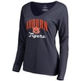 thumbnail image 1 of Women's Navy Auburn Tigers Victory Script Long Sleeve T-Shirt, 1 of 3