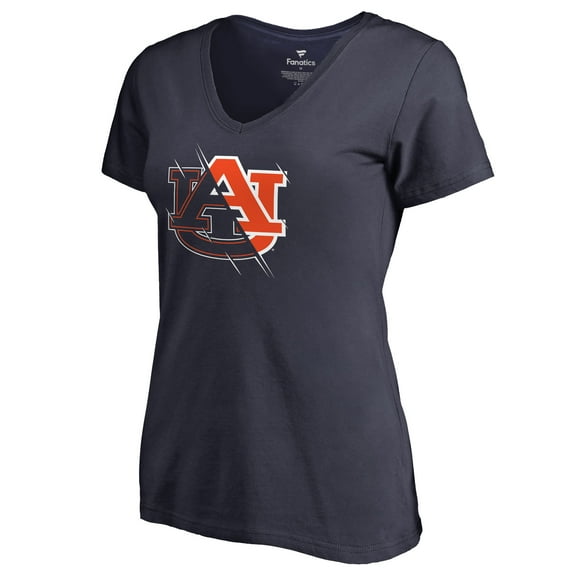 Women's Navy Auburn Tigers X Ray V-Neck T-Shirt