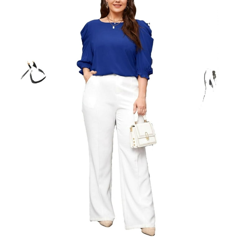 Plus size blouses clearance walmart