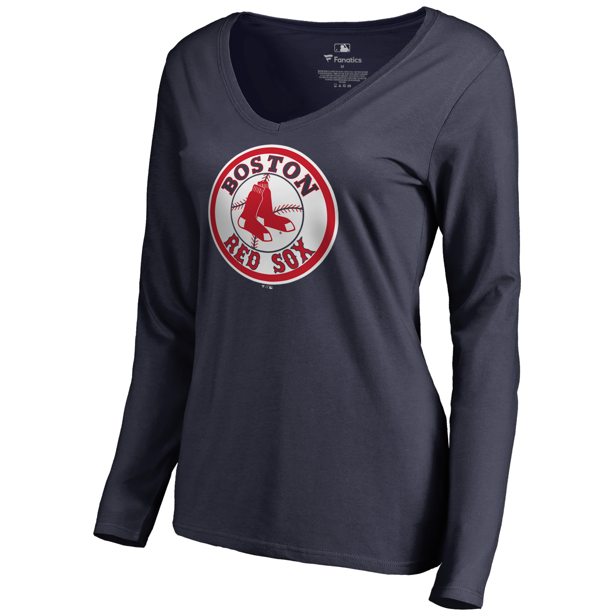 売れ筋商品|||ファナティクス カットソー トップス レディース Women's Navy Boston Red Sox Team Lockup Slim Fit Long Sleeve V-Neck T-shirt Navy Women's Navy Boston Red Sox Team Lockup Slim Fit Long Sleeve