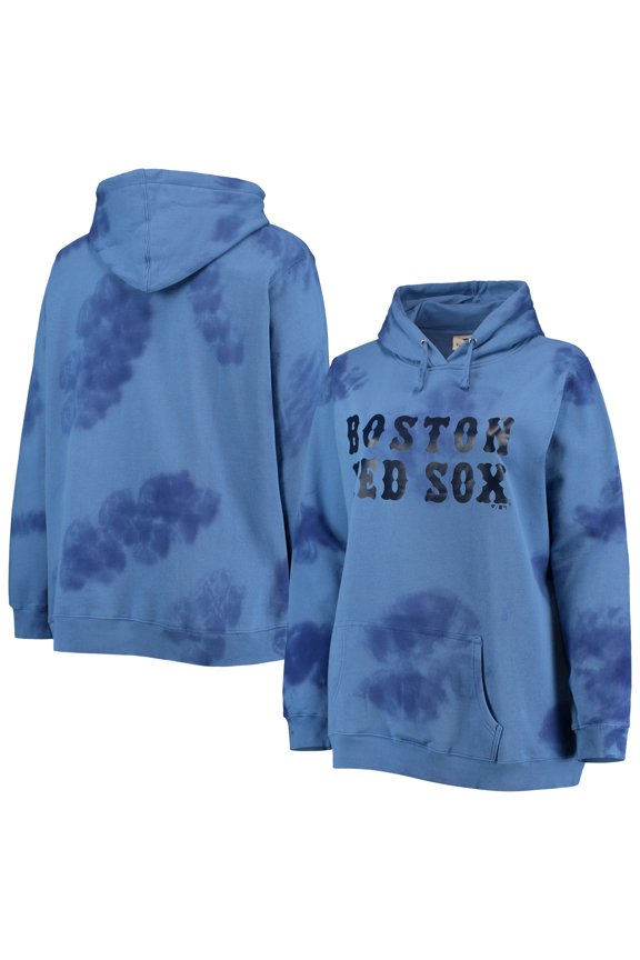 Women's Navy Boston Red Sox Plus Size Cloud Pullover Hoodie