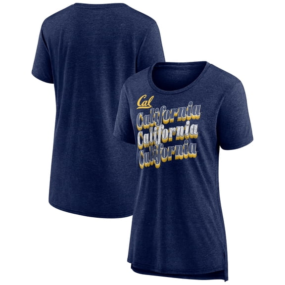 Women's Navy Cal Bears Classic Repeat Tri-Blend T-Shirt