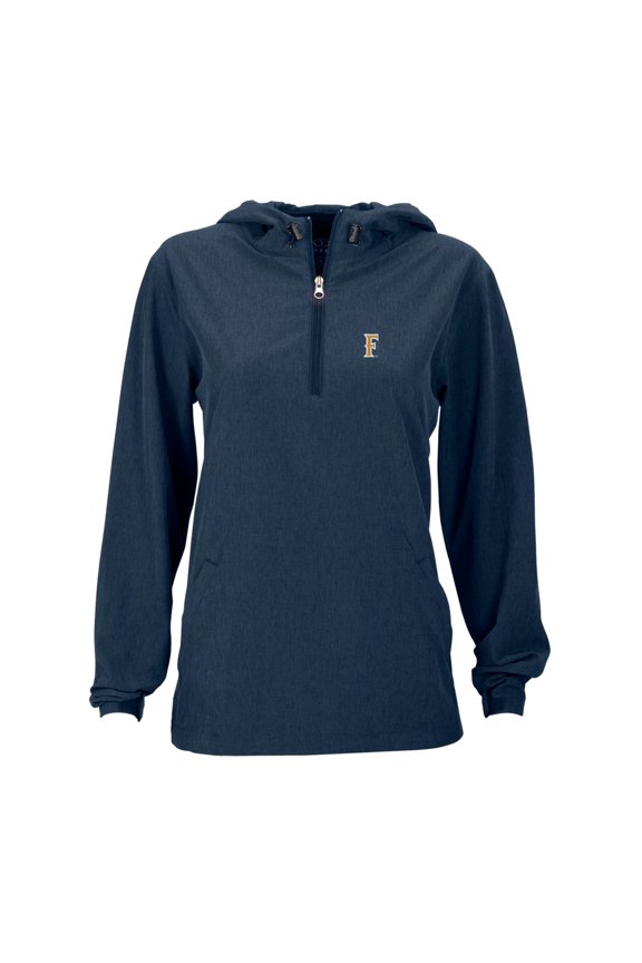 Women's Navy Cal State Fullerton Titans Pullover Stretch Anorak Jacket