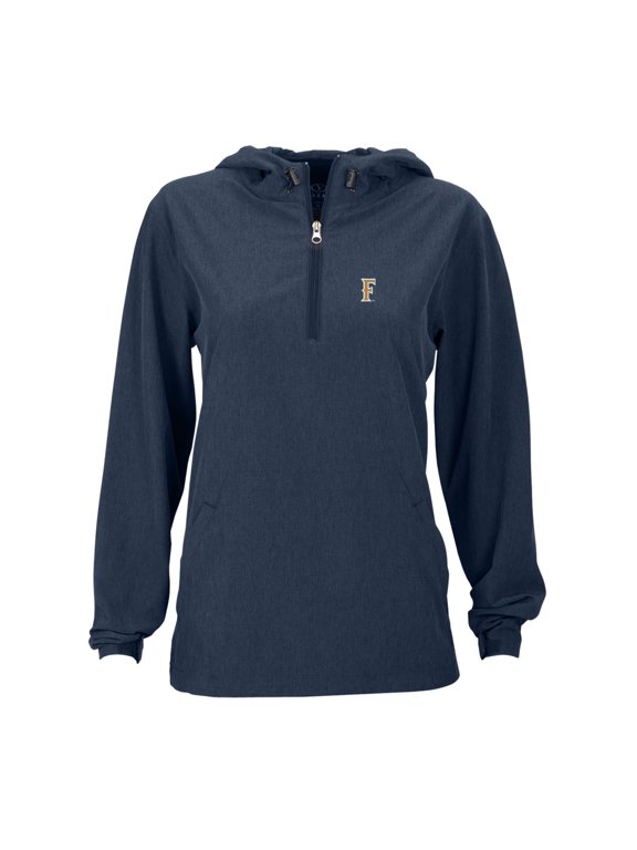 Women's Navy Cal State Fullerton Titans Pullover Stretch Anorak Jacket