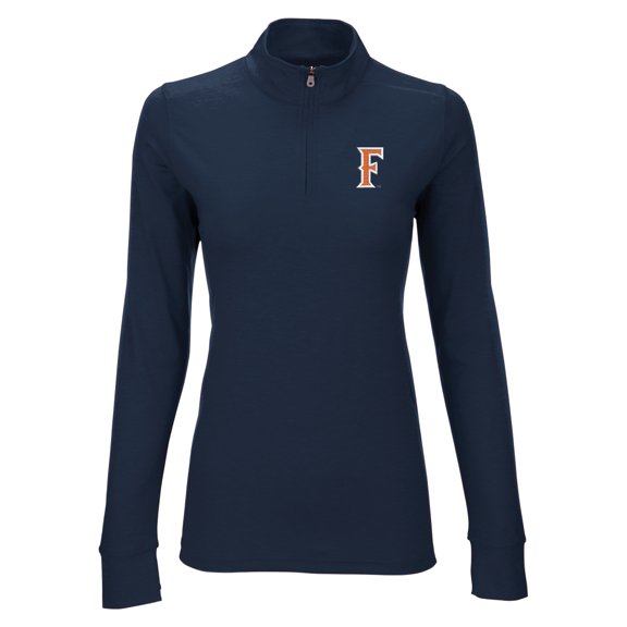 Women's Navy Cal State Fullerton Titans Vansport Zen Quarter-Zip Pullover Jacket
