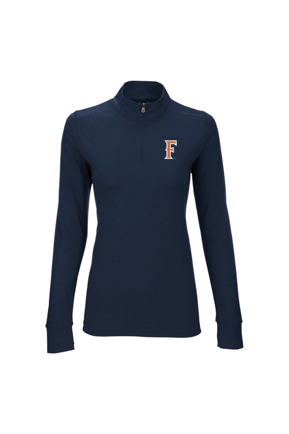 Women's Navy Cal State Fullerton Titans Vansport Zen Quarter-Zip Pullover Jacket
