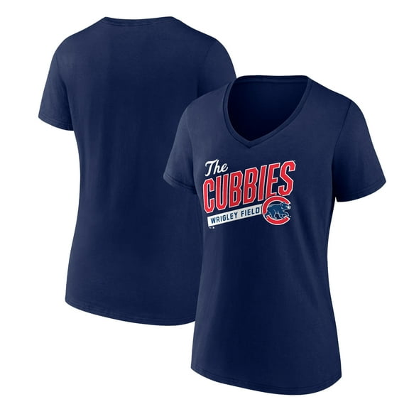 Women's Navy Chicago Cubs Hometown Collection Those Cubbies V-Neck T-Shirt